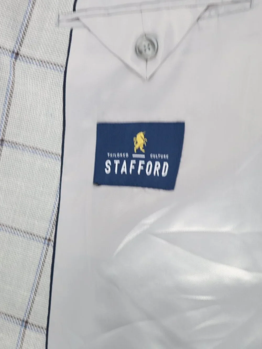 Stafford Sport Coat Mens 54 Big Short Seasonal Textures Wool Linen unstructured